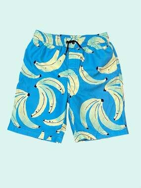 Full-Length Swim Trunks, Bananafana - Tea Collection Swim Sz-7